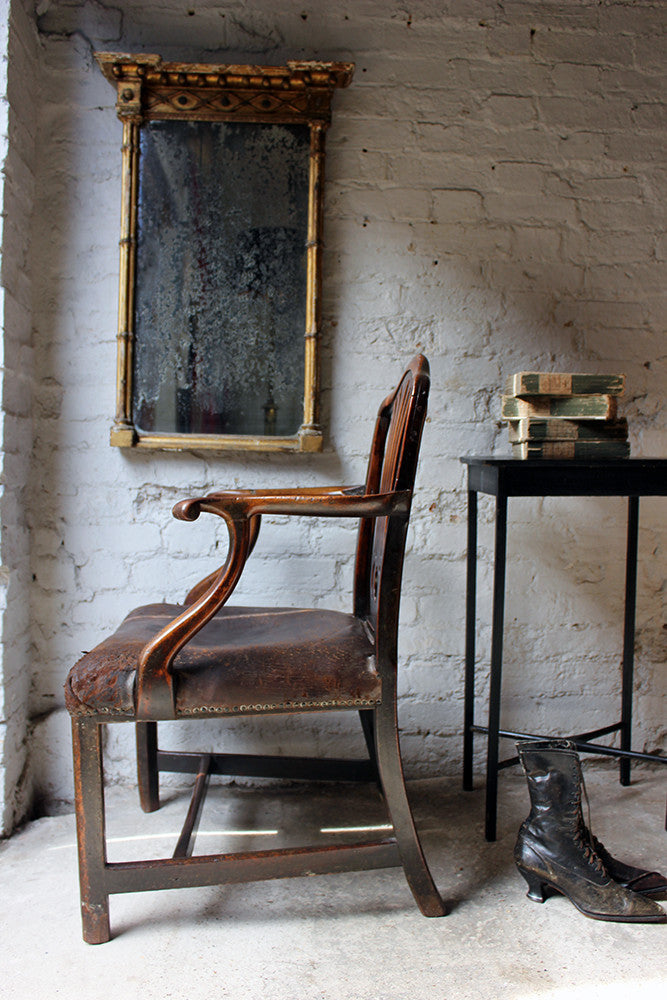 A Charming George III Carved Mahogany Elbow Chair c.1770