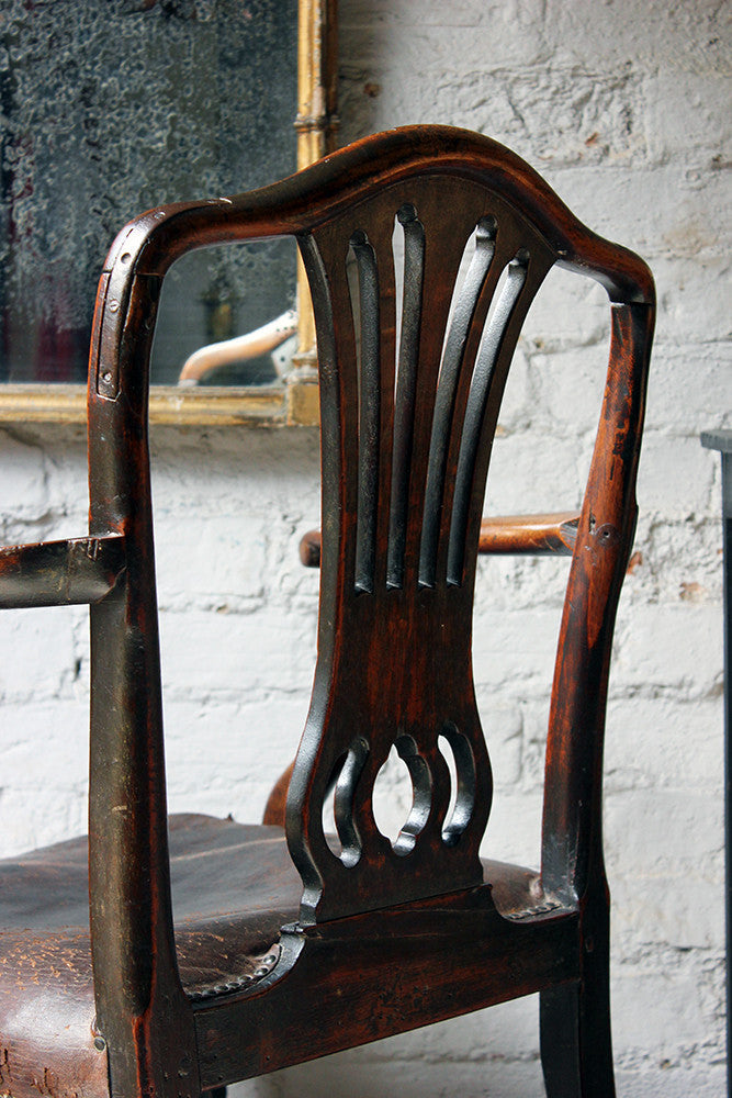 A Charming George III Carved Mahogany Elbow Chair c.1770