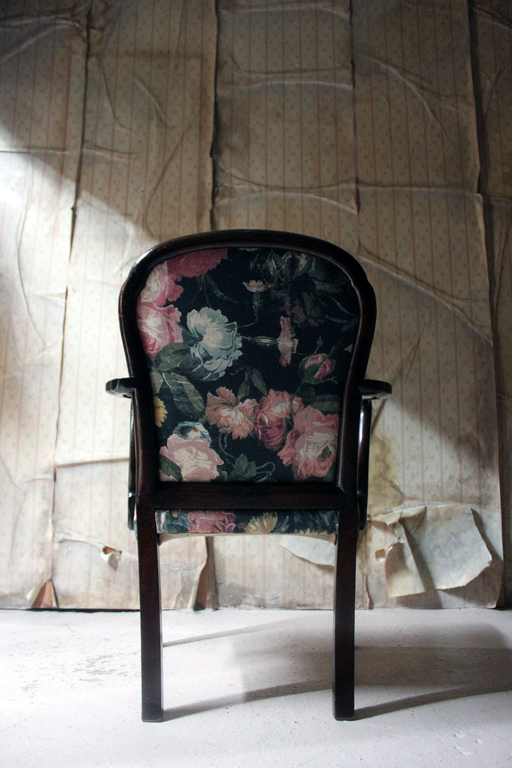 A George III Chinese Chippendale Mahogany & Upholstered Open Armchair c.1780