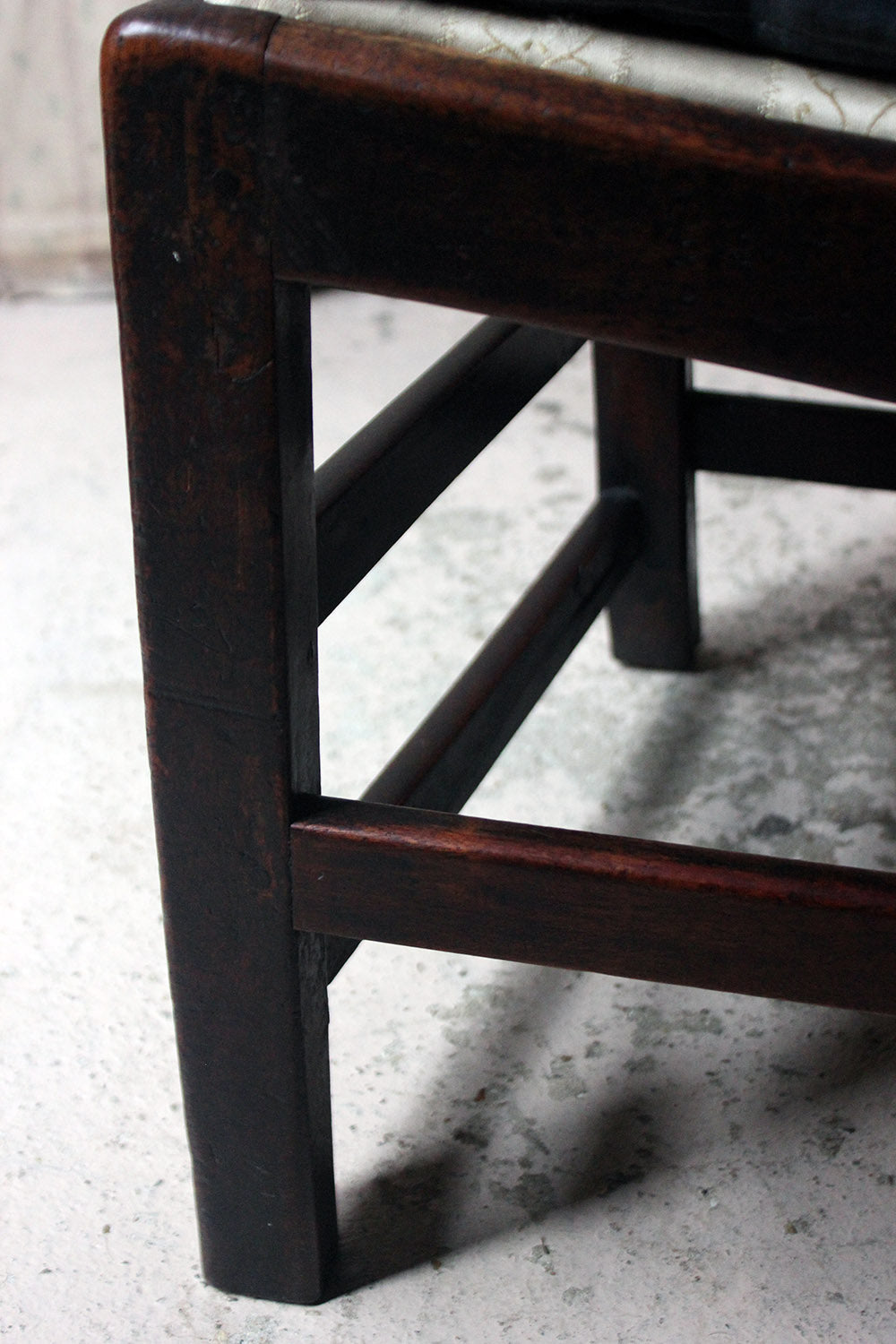 A George III Oak Open Elbow Chair c.1800