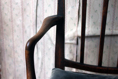 A George III Oak Open Elbow Chair c.1800