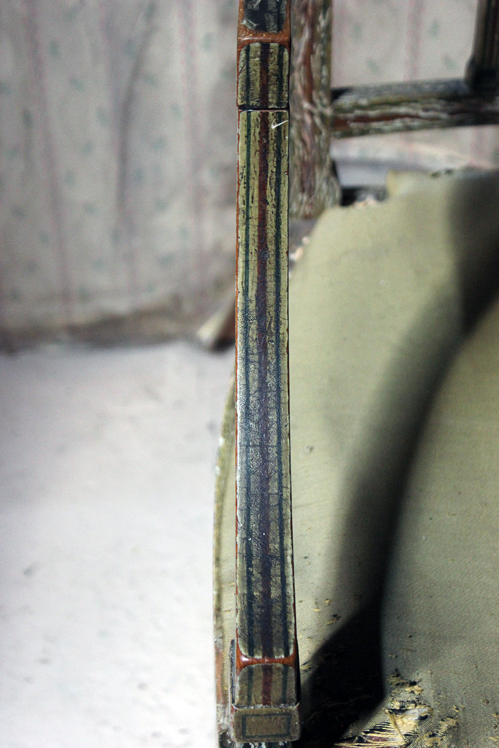 A George III Period Painted Open Armchair; Attributed to Gillows c.1790-95