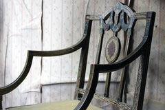 A George III Period Painted Open Armchair; Attributed to Gillows c.1790-95