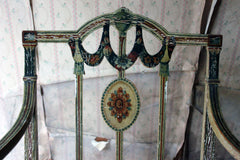 A George III Period Painted Open Armchair; Attributed to Gillows c.1790-95