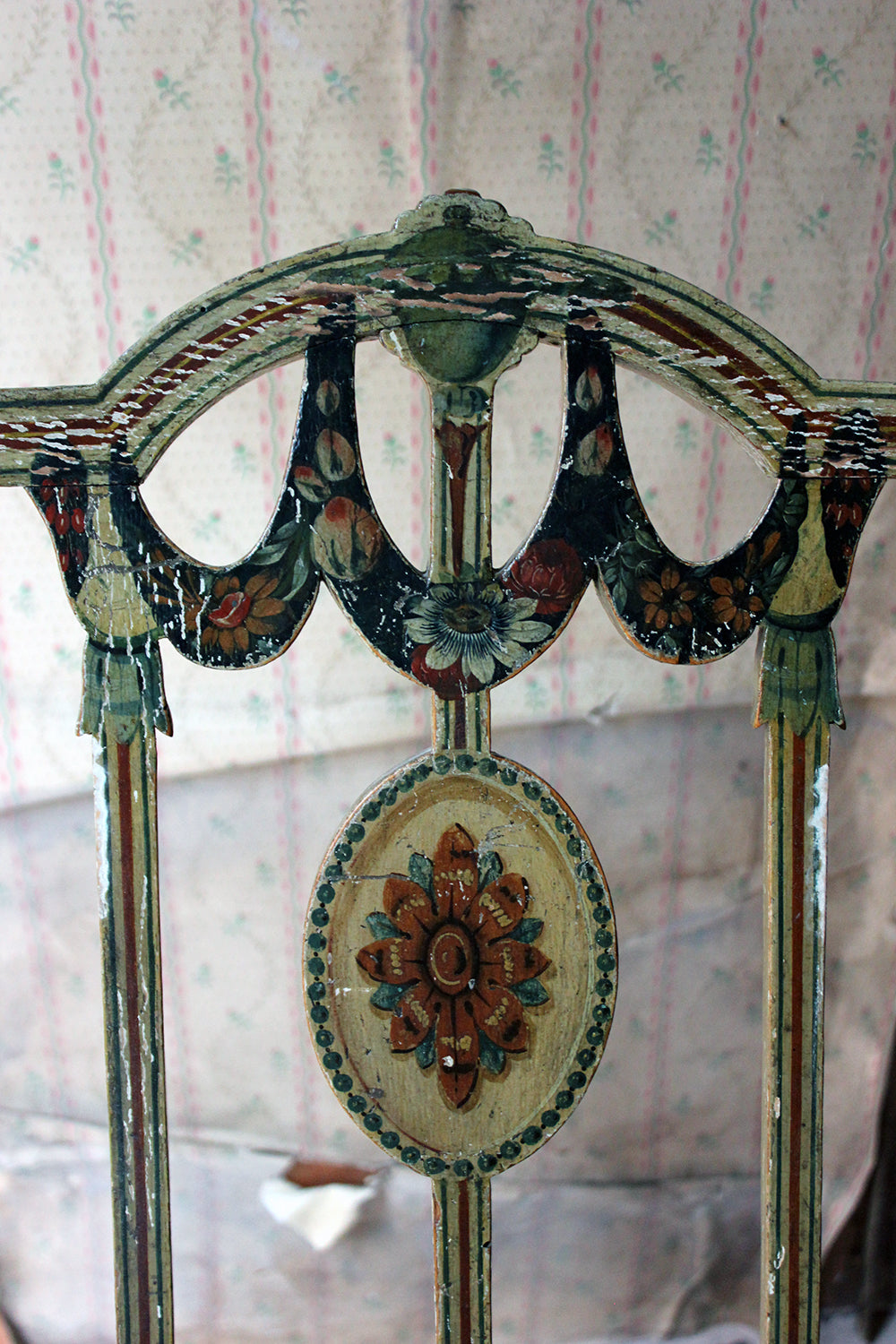 A George III Period Painted Open Armchair; Attributed to Gillows c.1790-95