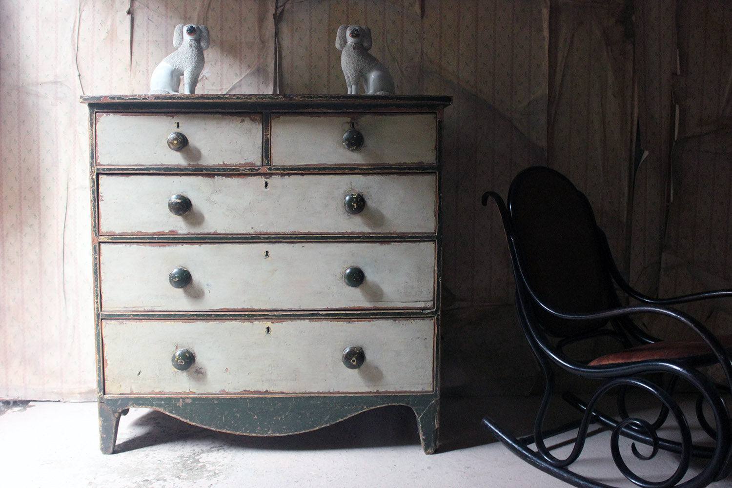 A George III Painted Pine Chest of Drawers c.1810