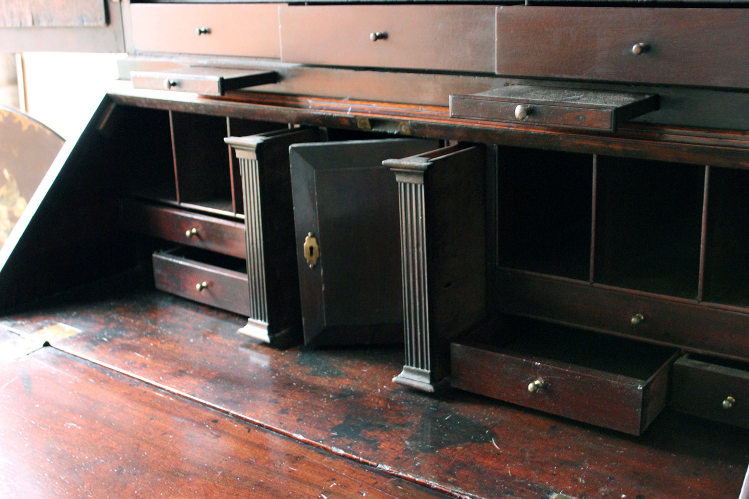 A Fine Quality Irish George II Mahogany Bureau Bookcase c.1740-50