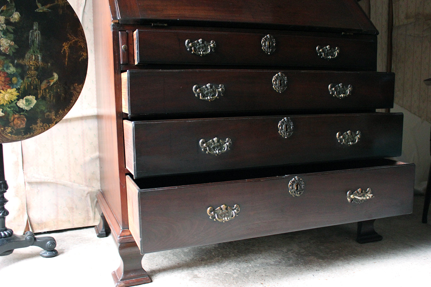 A Fine Quality Irish George II Mahogany Bureau Bookcase c.1740-50