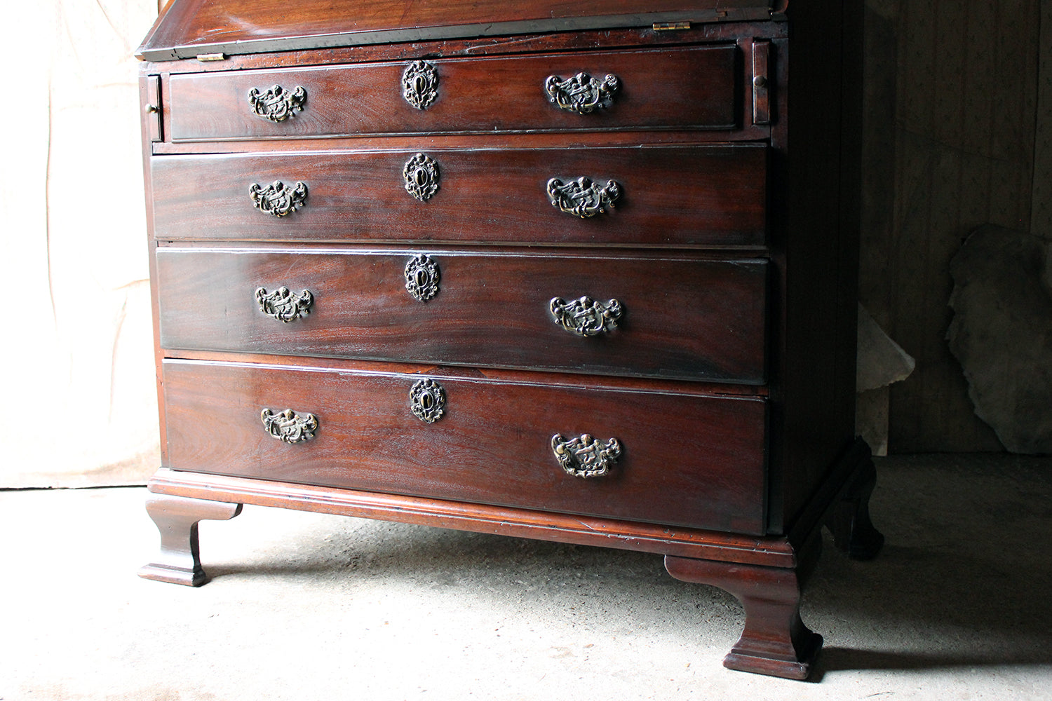 A Fine Quality Irish George II Mahogany Bureau Bookcase c.1740-50