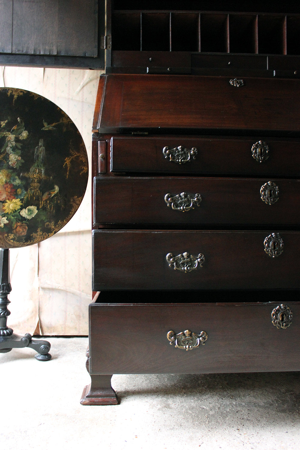 A Fine Quality Irish George II Mahogany Bureau Bookcase c.1740-50