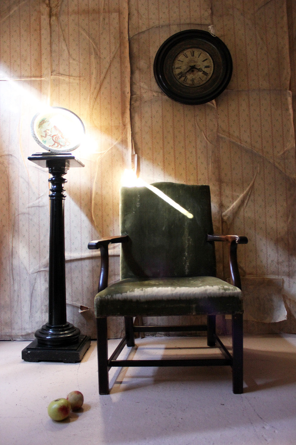 A George III Mahogany & Upholstered Open Armchair c.1790