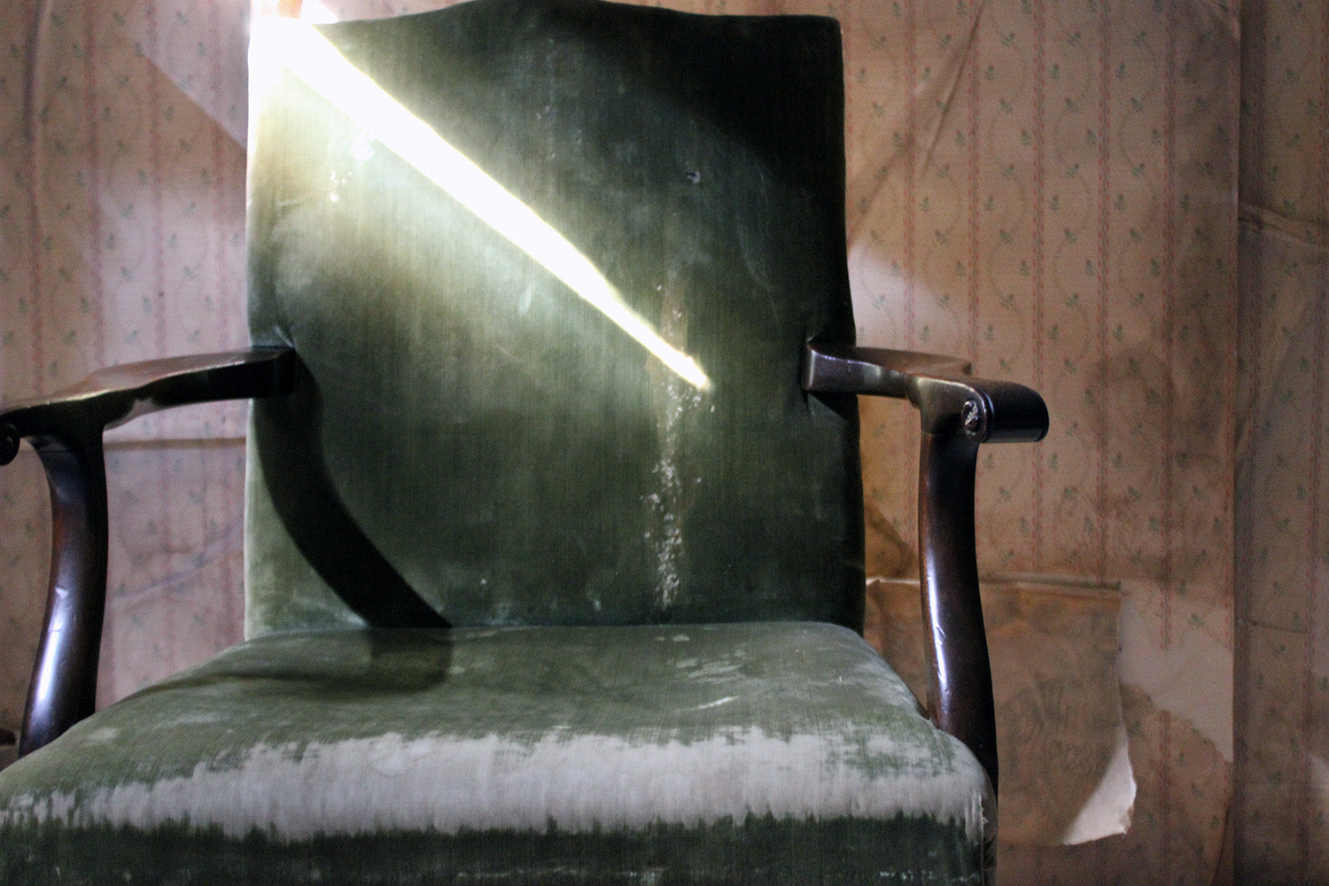 A George III Mahogany & Upholstered Open Armchair c.1790