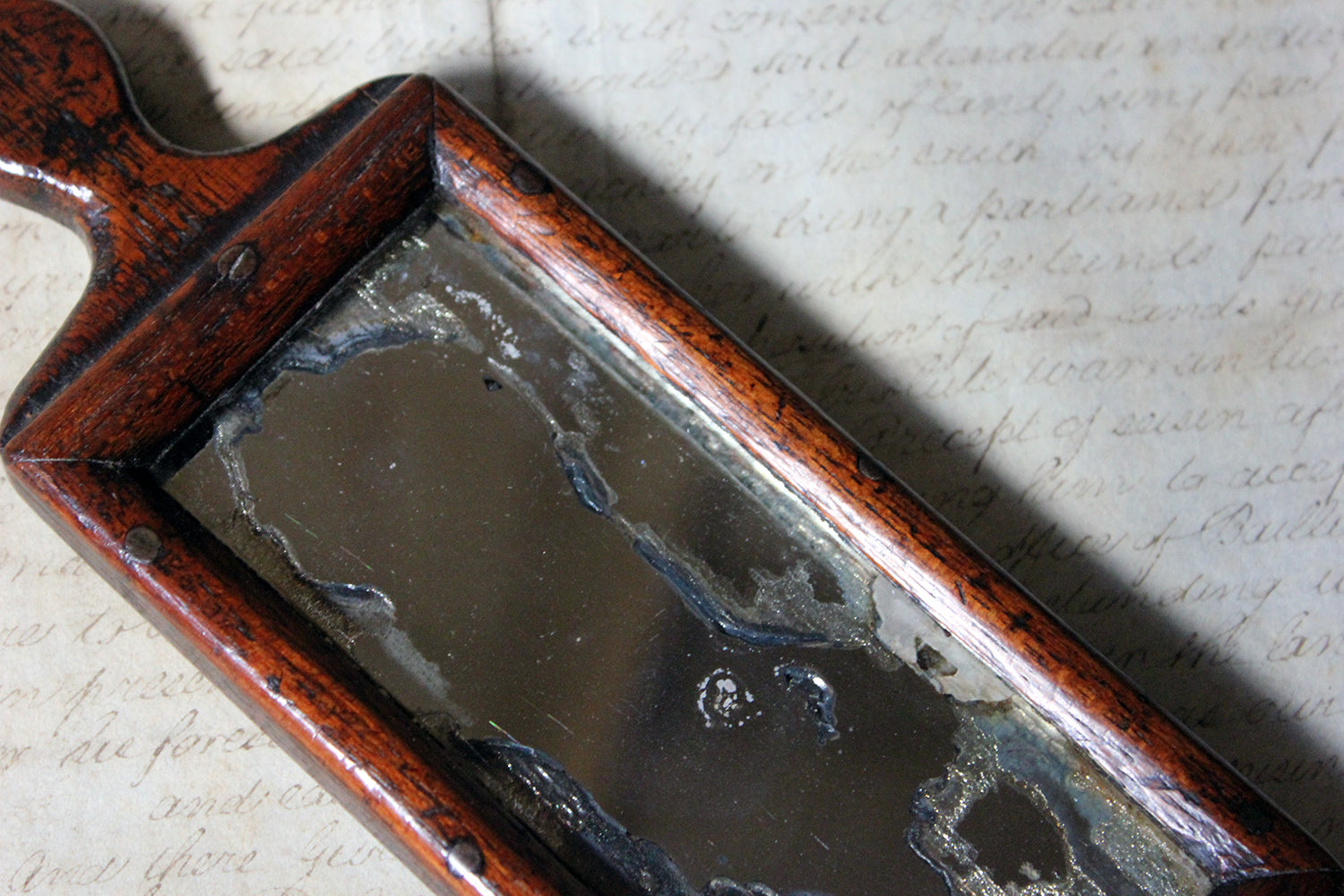 A Diminutive George III Period Hand Mirror c.1800