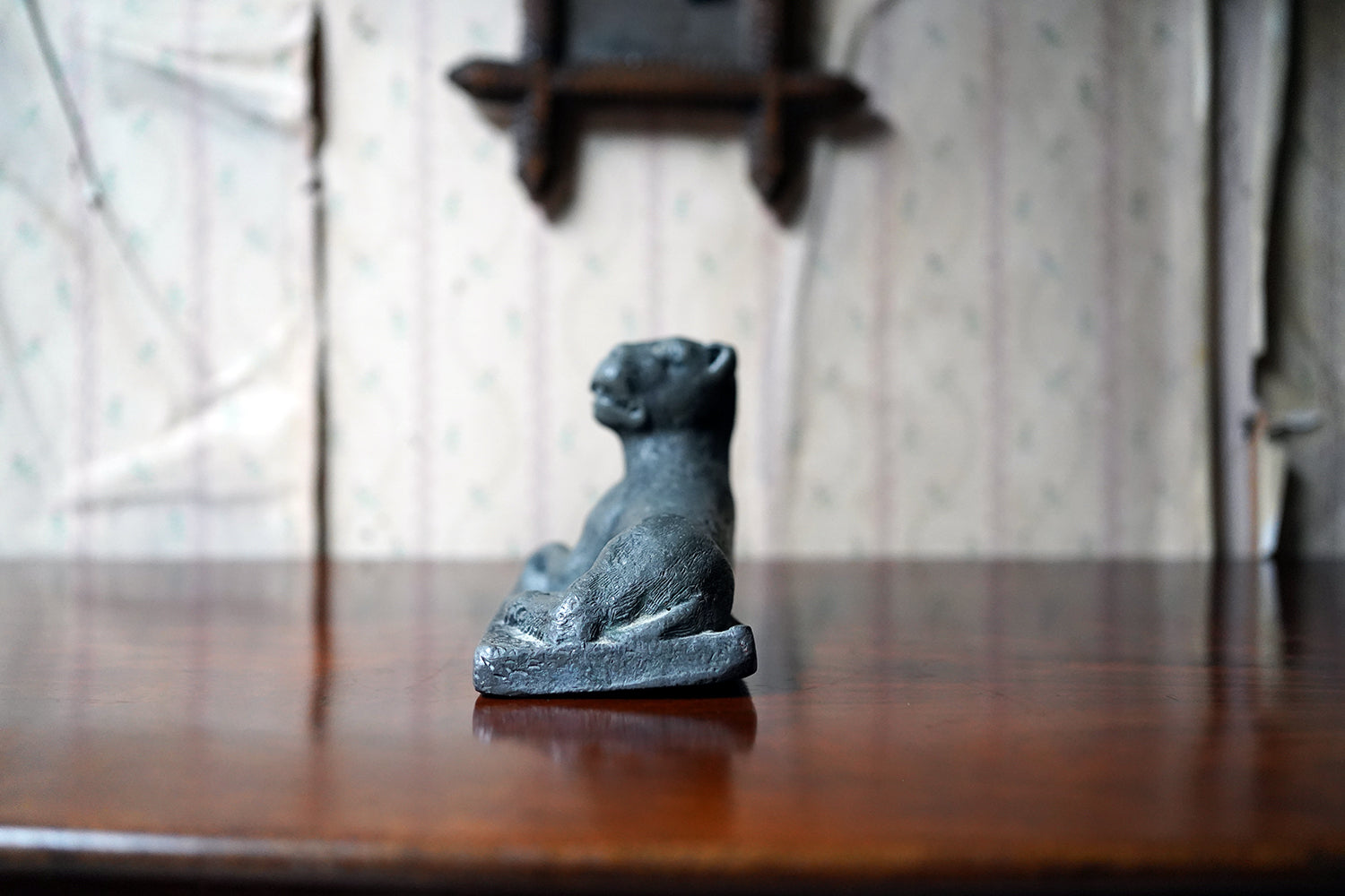 A George III Cast Lead Model of a Panther c.1790