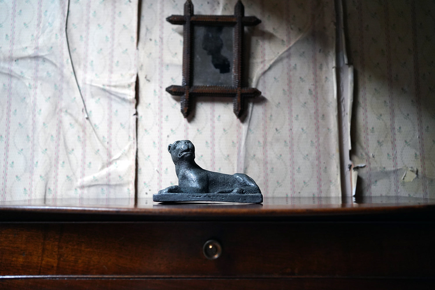 A George III Cast Lead Model of a Panther c.1790