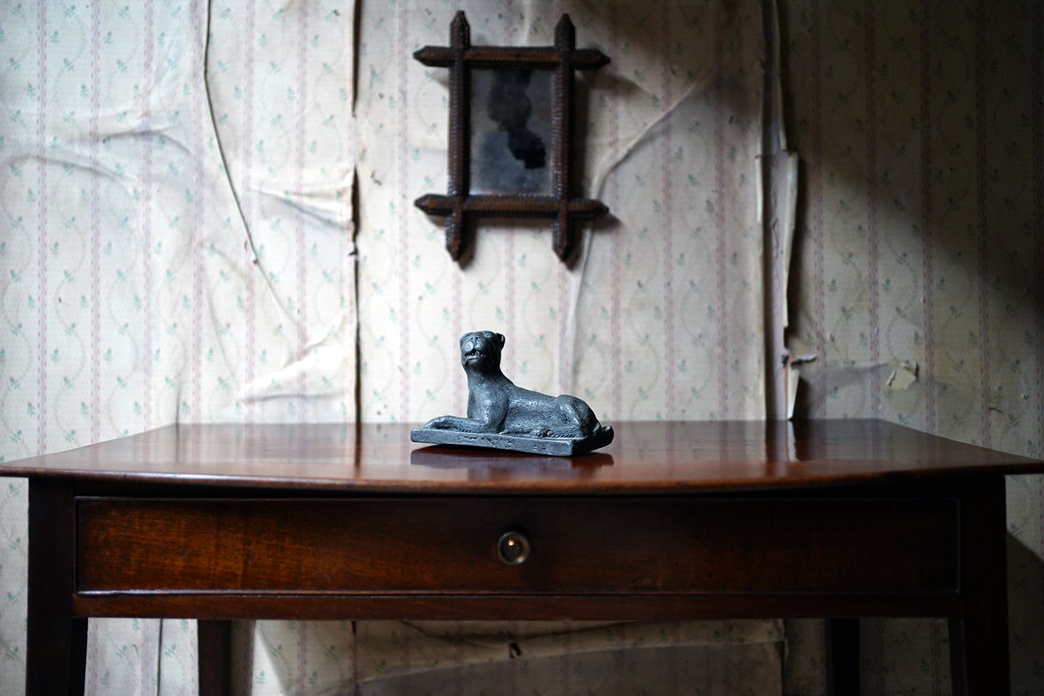 A George III Cast Lead Model of a Panther c.1790