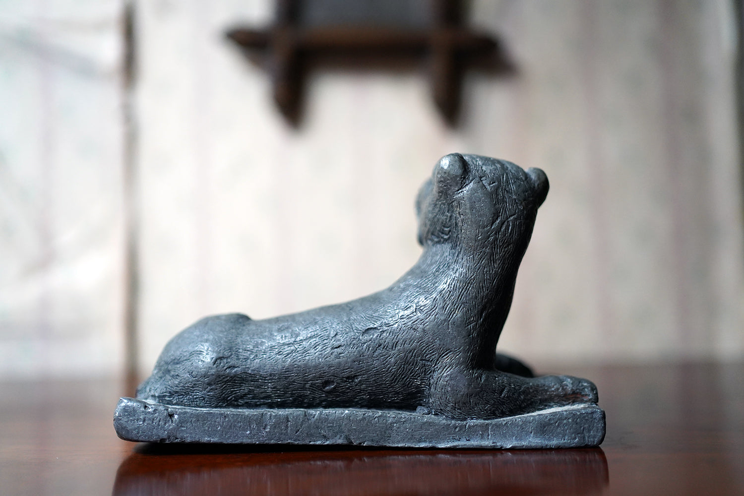 A George III Cast Lead Model of a Panther c.1790
