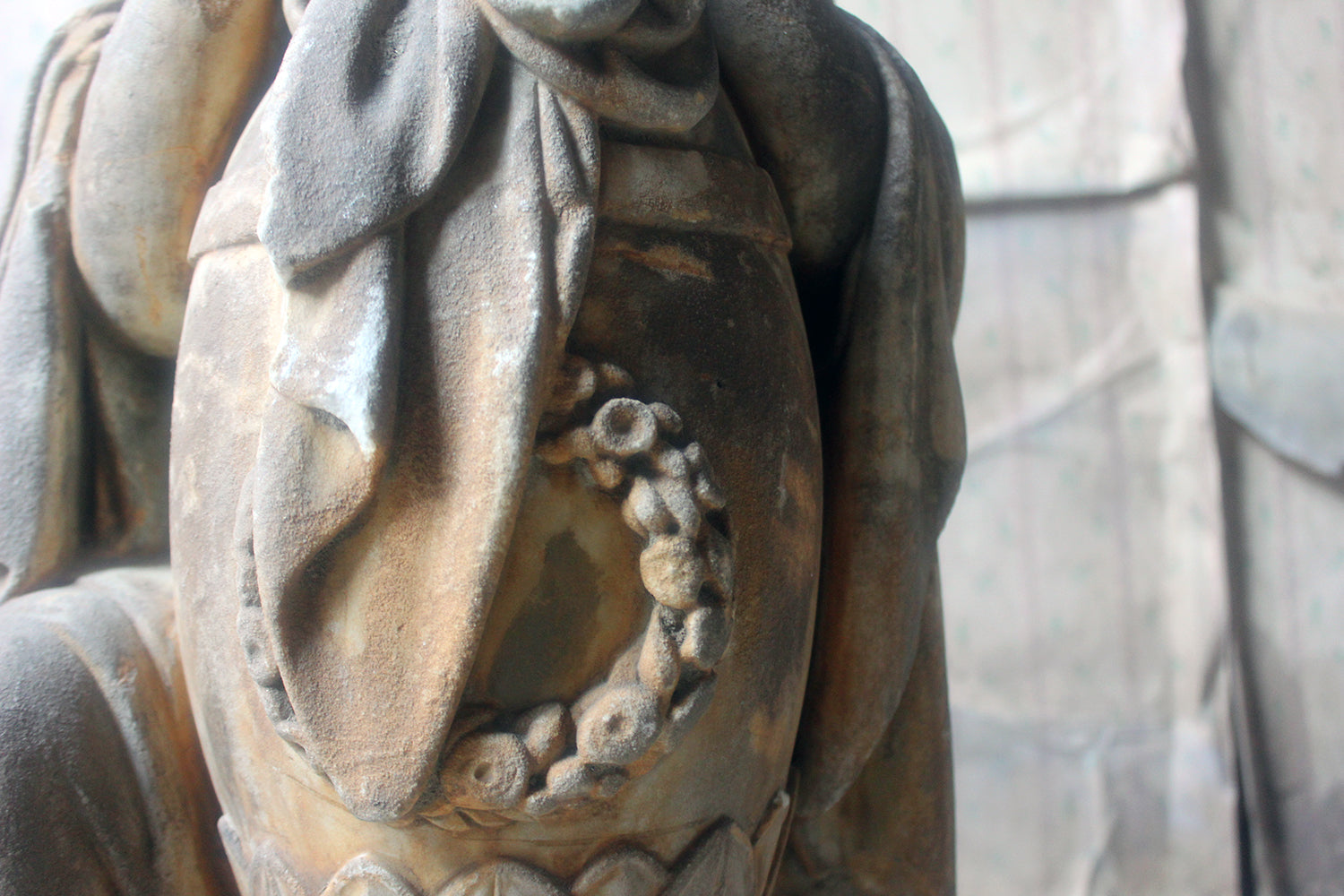 A Finely Carved George III Period Marble Mourning Monument c.1800