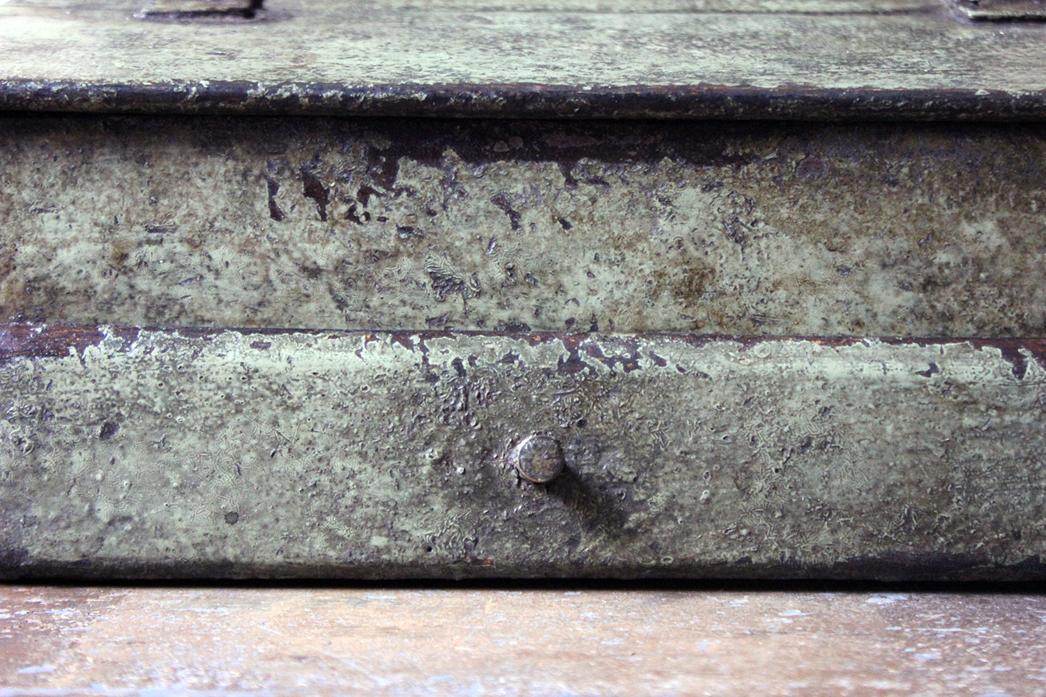 A George III Provincial Painted Oak Farmhouse Spoon Rack c.1780