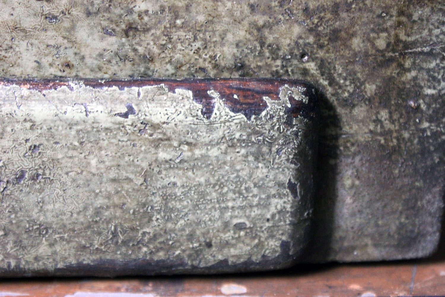 A George III Provincial Painted Oak Farmhouse Spoon Rack c.1780