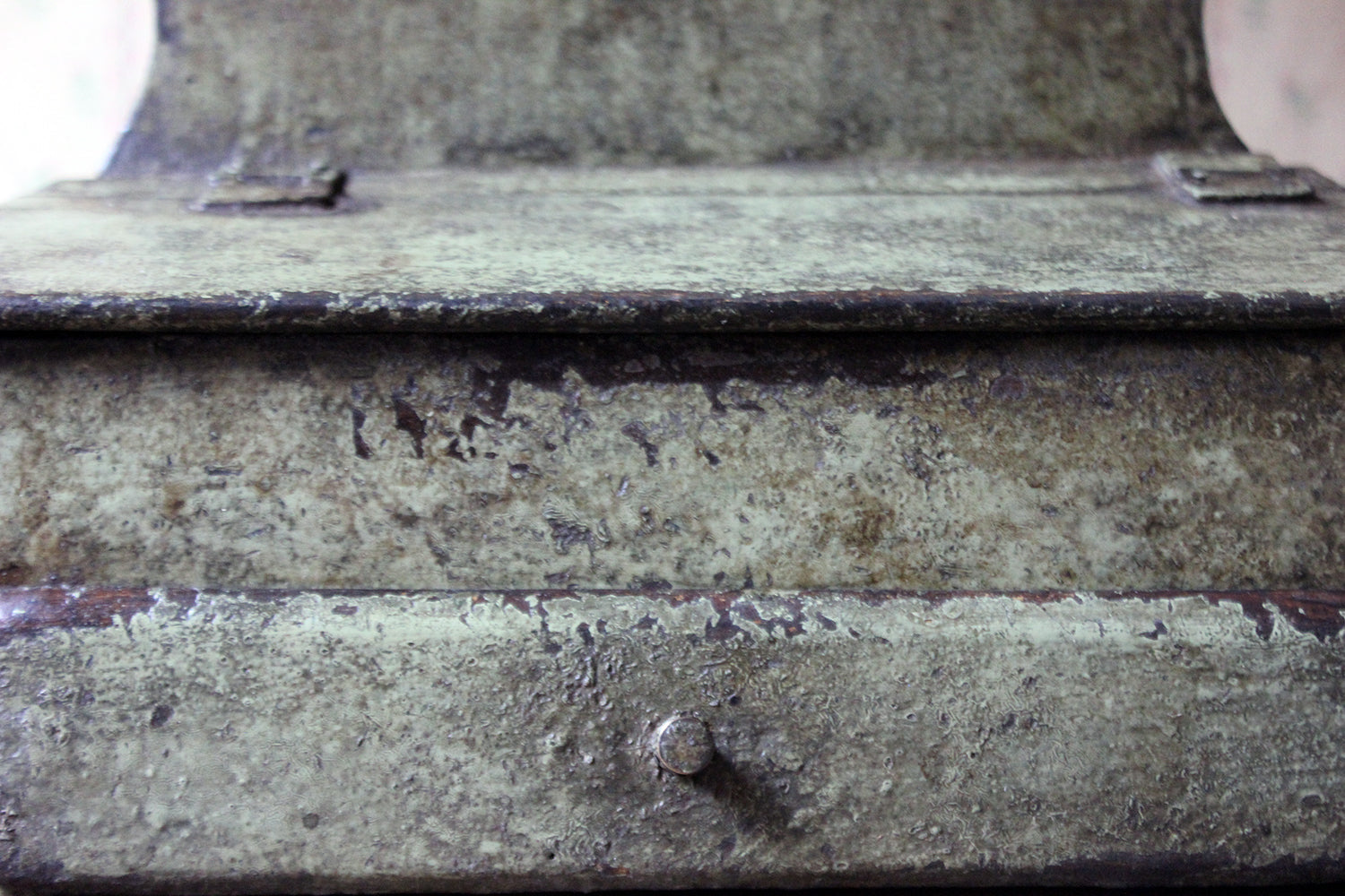 A George III Provincial Painted Oak Farmhouse Spoon Rack c.1780