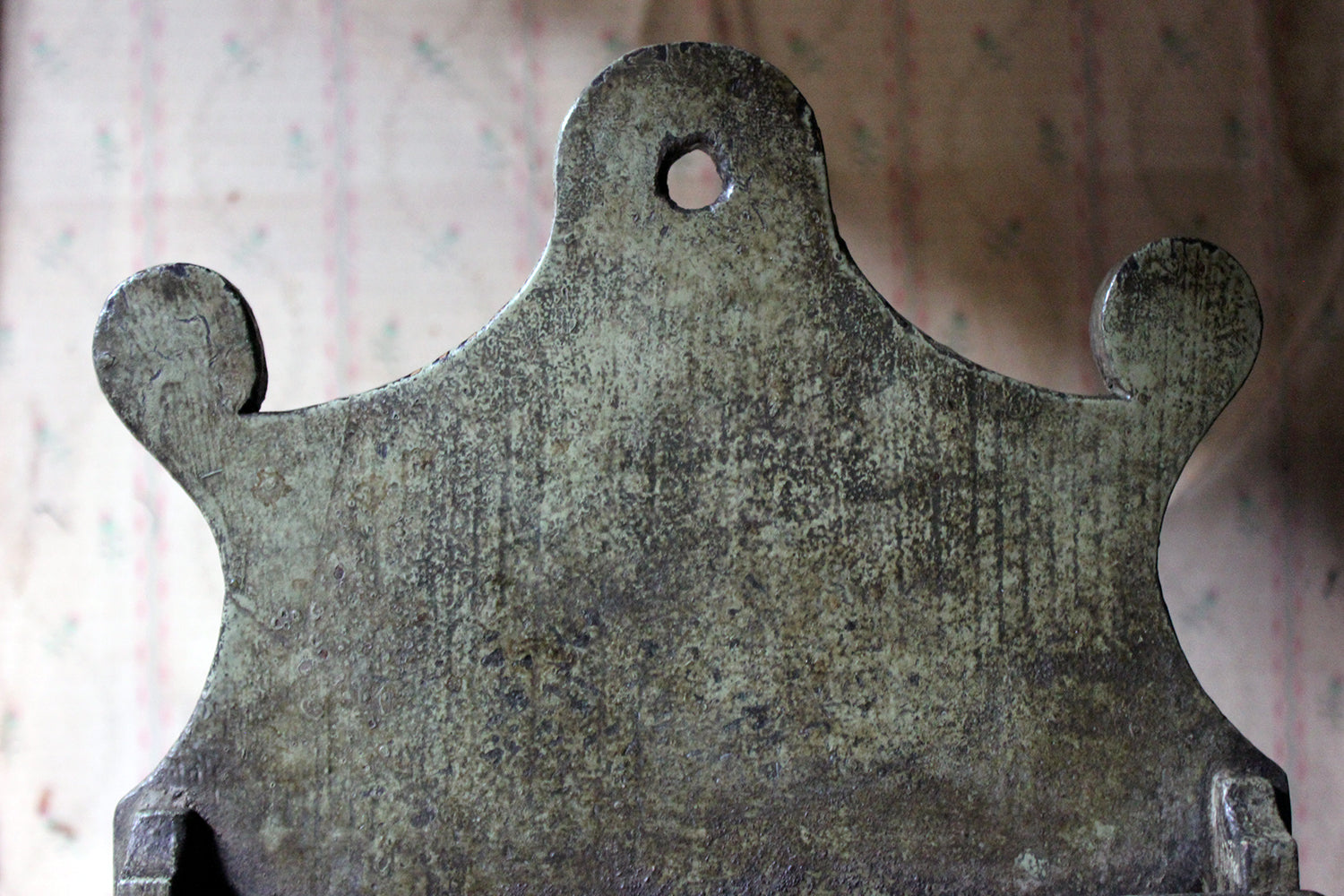 A George III Provincial Painted Oak Farmhouse Spoon Rack c.1780
