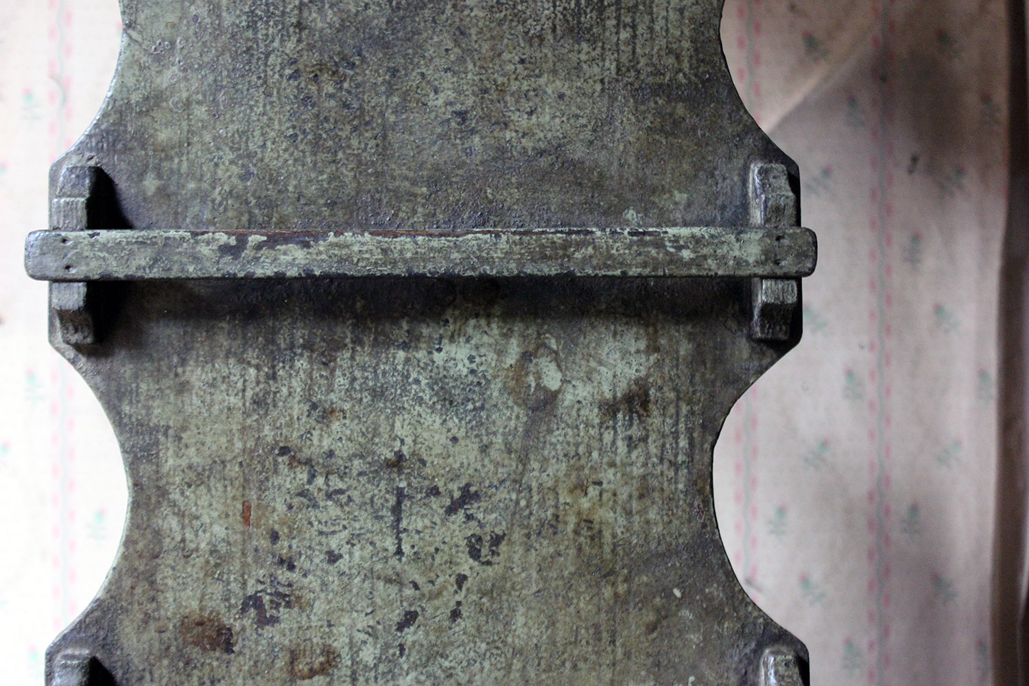 A George III Provincial Painted Oak Farmhouse Spoon Rack c.1780