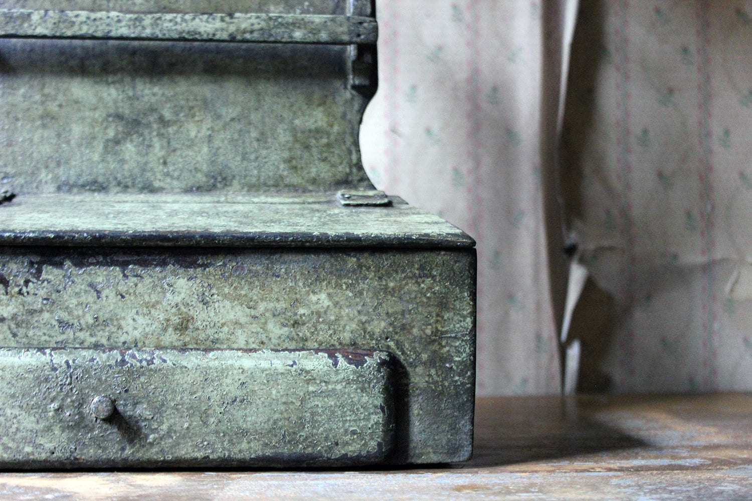 A George III Provincial Painted Oak Farmhouse Spoon Rack c.1780