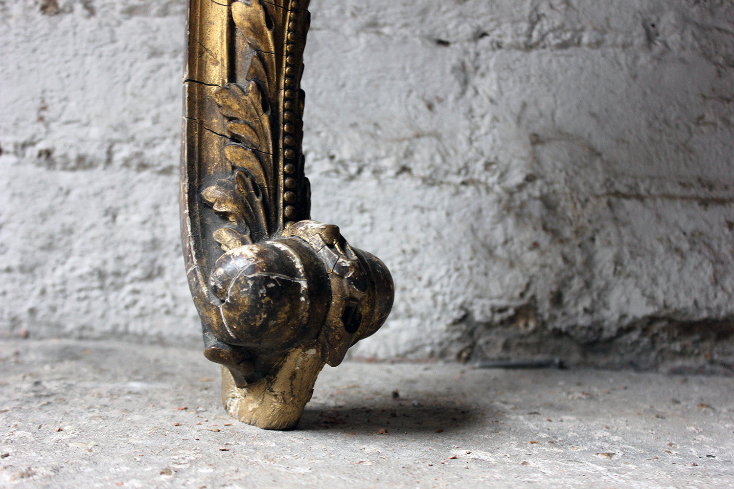 A Beautiful French Giltwood Gesso & Marble Topped Rope-Twist Console Table c.1865