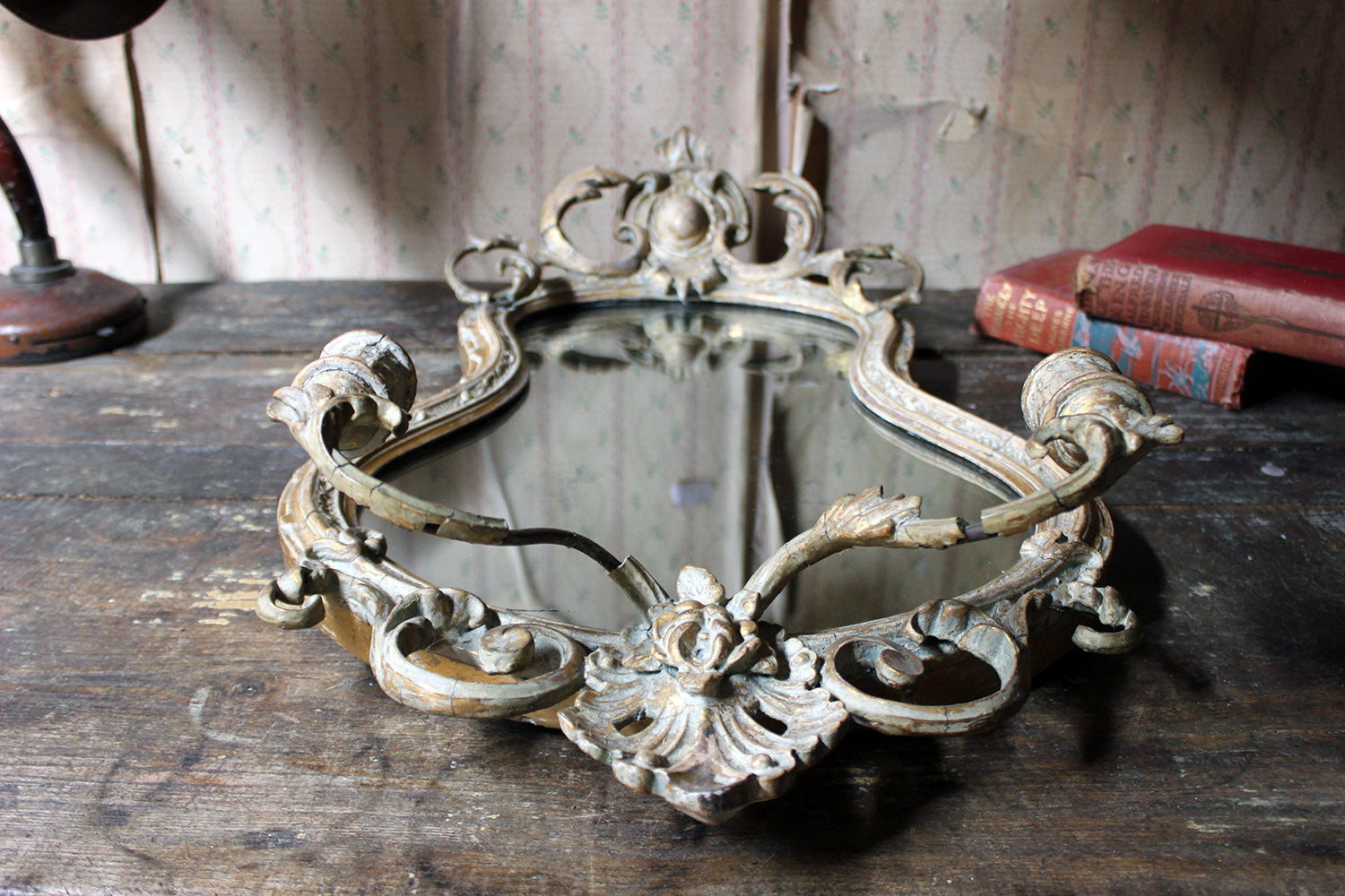 A 19thC Gilt Gesso Girandole Mirror c.1870