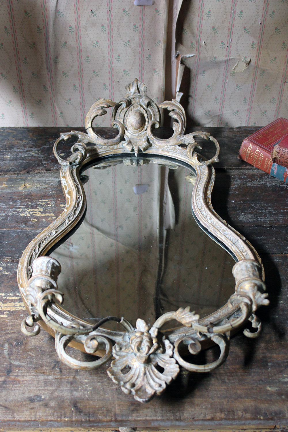 A 19thC Gilt Gesso Girandole Mirror c.1870