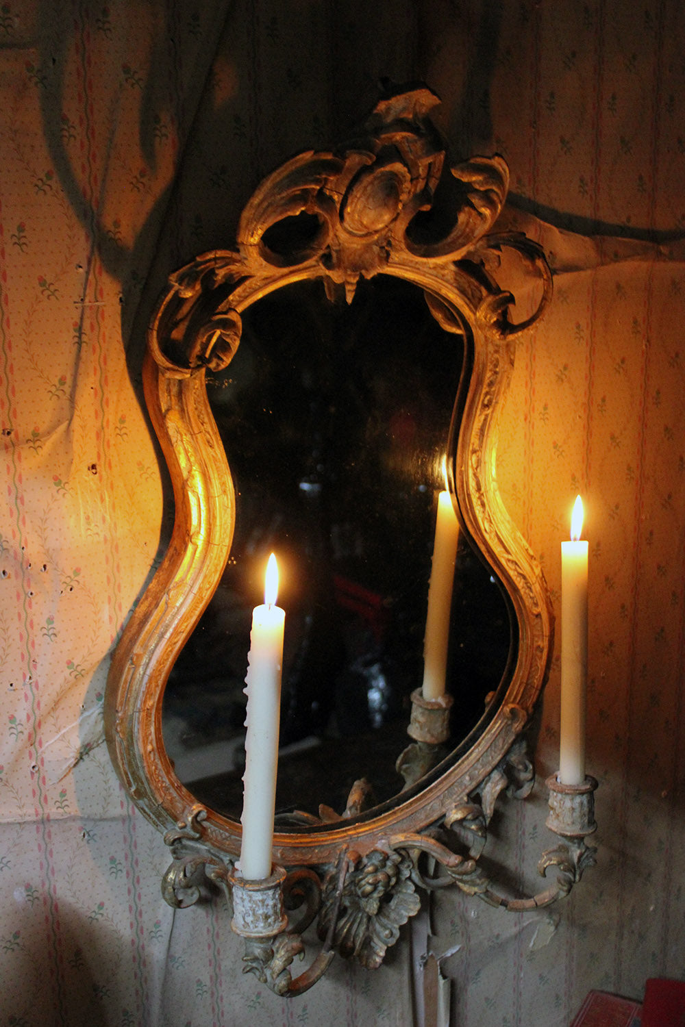 A 19thC Gilt Gesso Girandole Mirror c.1870