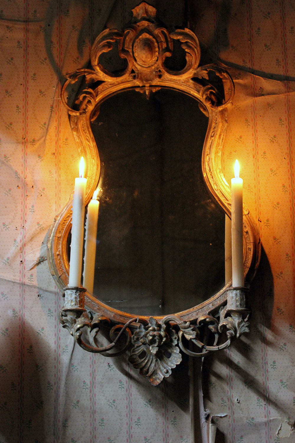 A 19thC Gilt Gesso Girandole Mirror c.1870