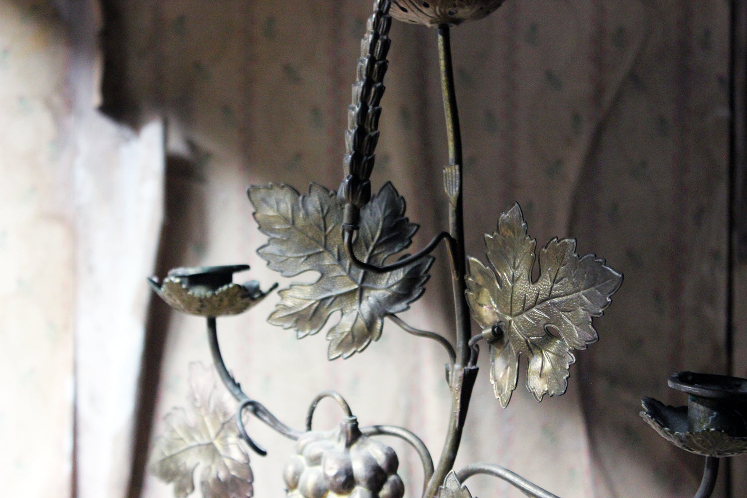 A Beautiful Large Late 19thC Naturalistic Gilt Metal Eight Sconce Candelabra c.1890