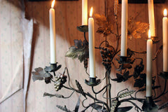 A Beautiful Large Late 19thC Naturalistic Gilt Metal Eight Sconce Candelabra c.1890