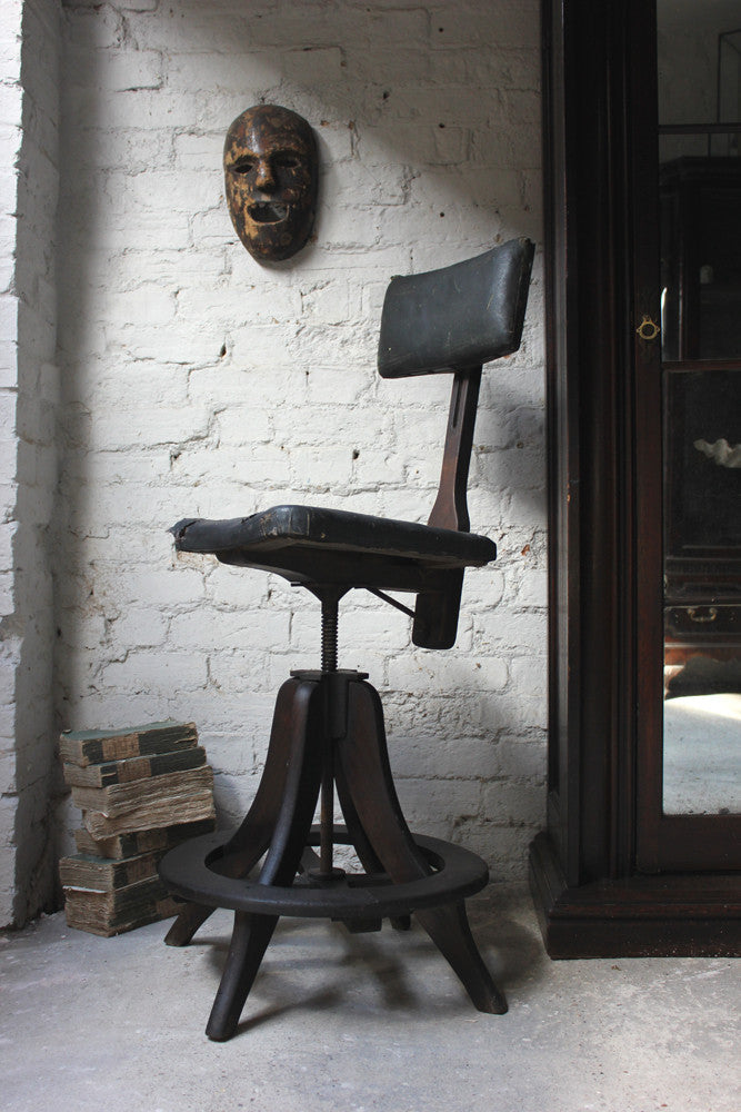 A Good c.1905 Artist's/Draughtsman's Chair By R.Tyzack of High Wycombe