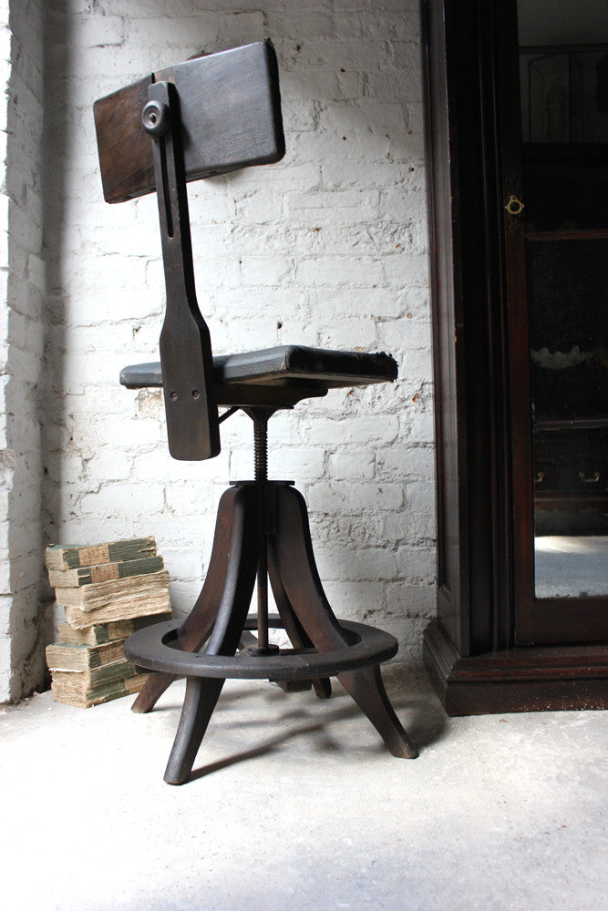 A Good c.1905 Artist's/Draughtsman's Chair By R.Tyzack of High Wycombe