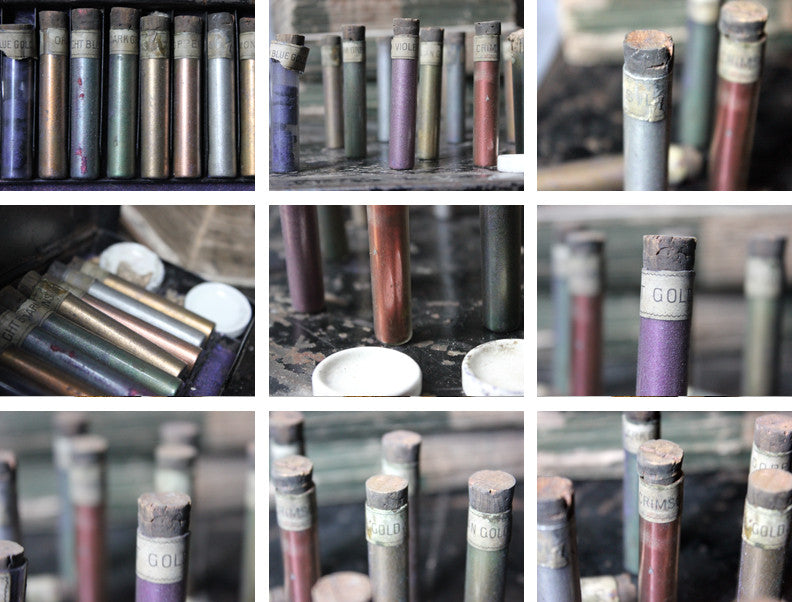 A c.1900 Victorian Watercolour Paint Box; 'The Gainsborough Gold Colour Box'