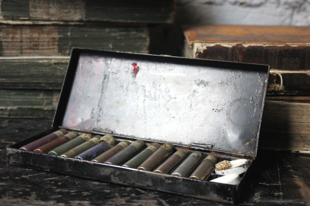 A c.1900 Victorian Watercolour Paint Box; 'The Gainsborough Gold Colour Box'