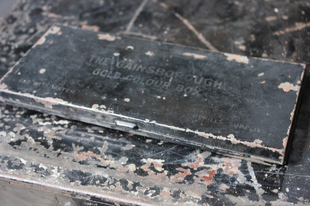 A c.1900 Victorian Watercolour Paint Box; 'The Gainsborough Gold Colour Box'