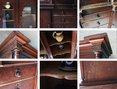 A Decorative c.1840 Gothic Revival Stained Pine Breakfront Bookcase