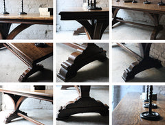 A Fine c.1860 Victorian Oak Gothic Revival Refectory Table in the Manner of A.W.N. Pugin