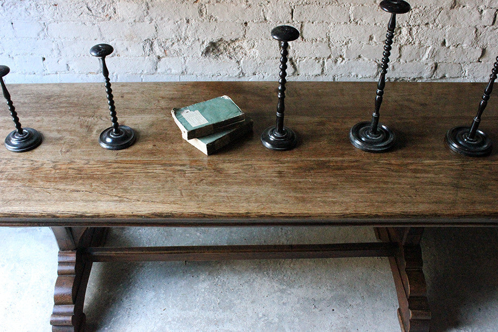 A Fine c.1860 Victorian Oak Gothic Revival Refectory Table in the Manner of A.W.N. Pugin