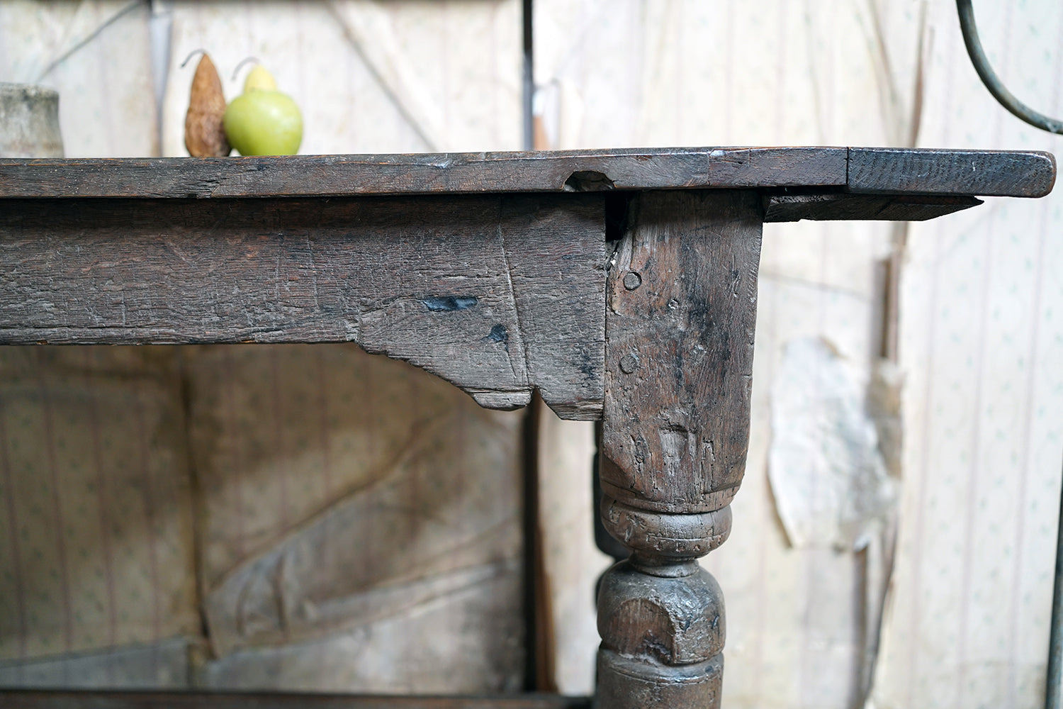 A 17thC English Graffitied Oak Refectory Table; Southwick Hall, Northamptonshire c.1680
