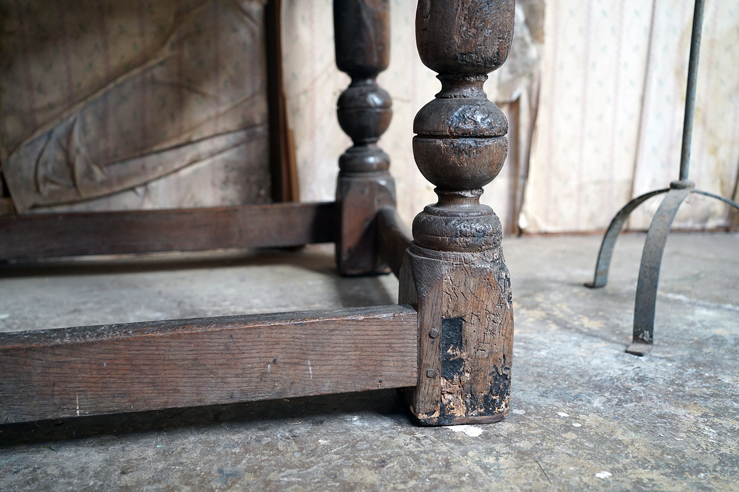 A 17thC English Graffitied Oak Refectory Table; Southwick Hall, Northamptonshire c.1680