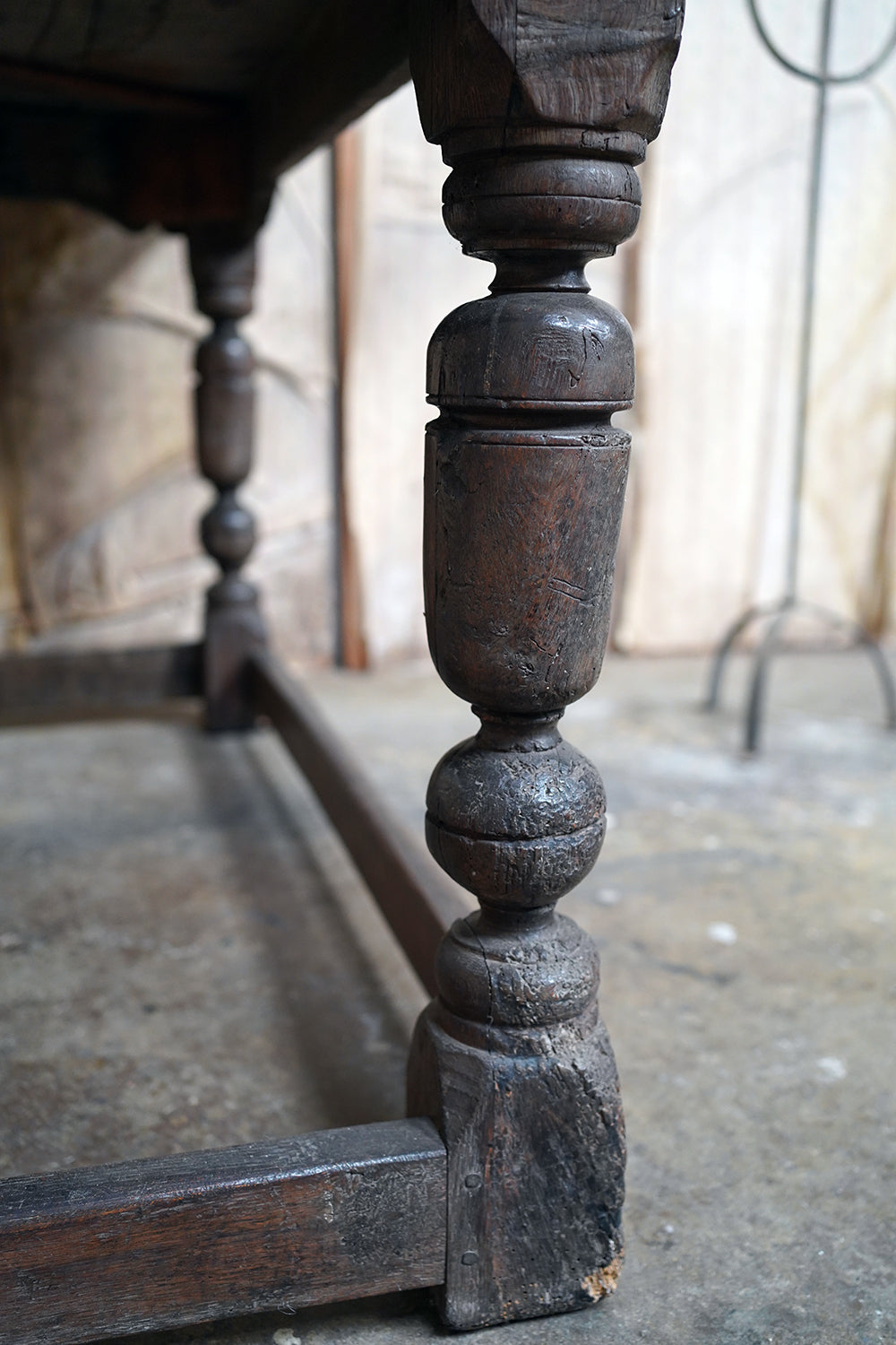 A 17thC English Graffitied Oak Refectory Table; Southwick Hall, Northamptonshire c.1680