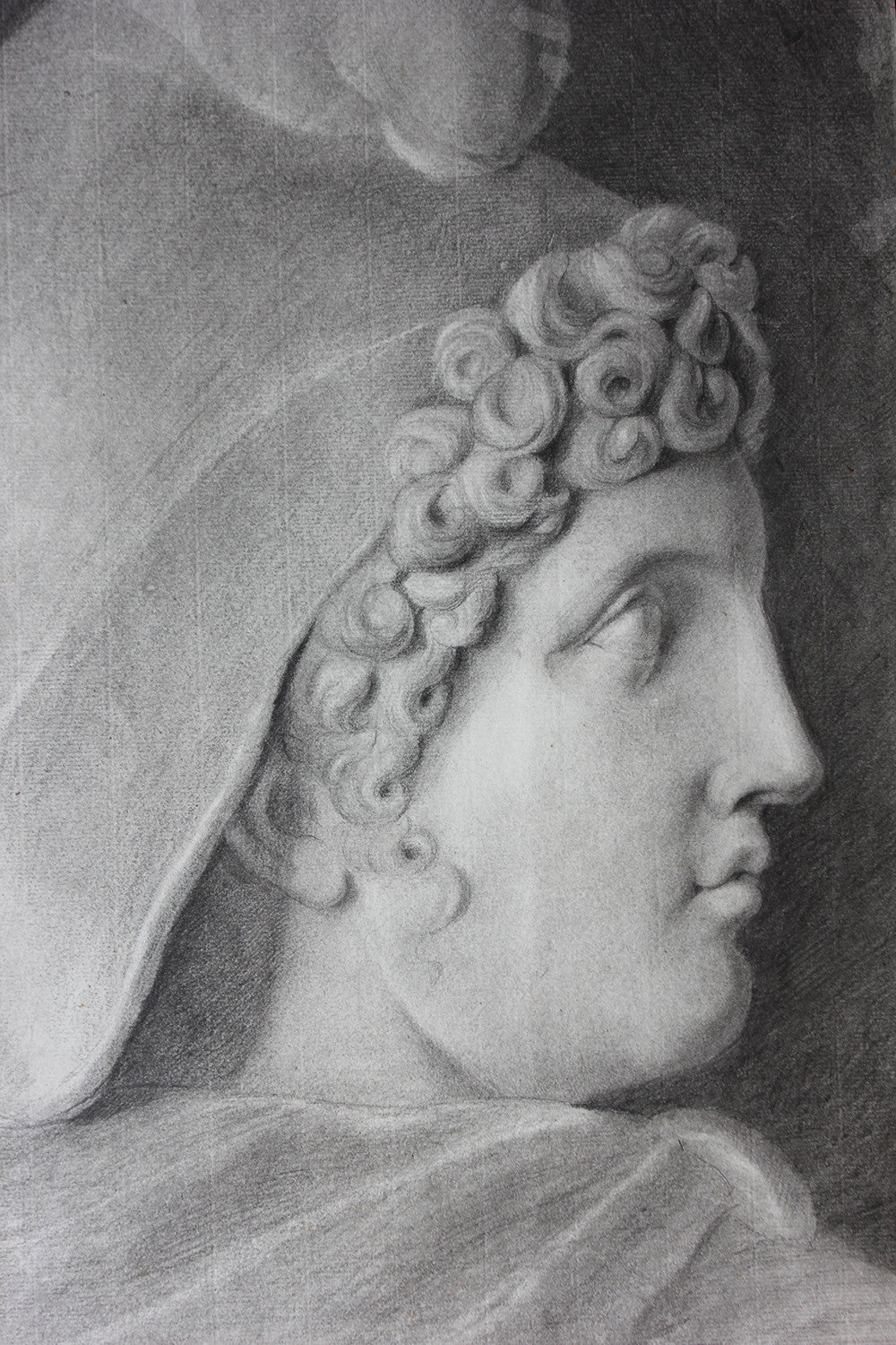 A Fine Late 18thC Italian School Grand Tour Charcoal Study of Ganymede; Naples; 1797