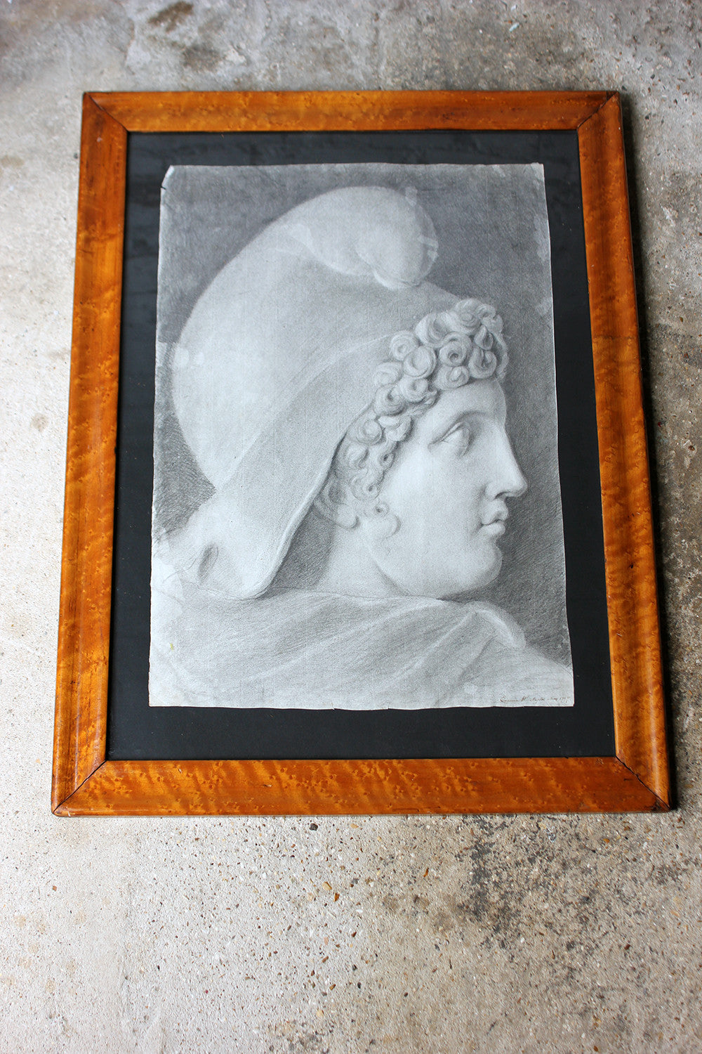A Fine Late 18thC Italian School Grand Tour Charcoal Study of Ganymede; Naples; 1797