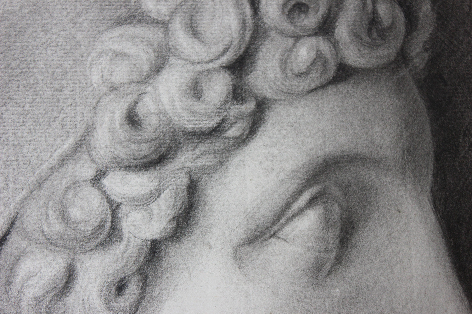 A Fine Late 18thC Italian School Grand Tour Charcoal Study of Ganymede; Naples; 1797