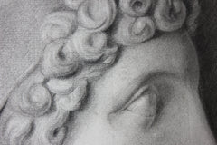 A Fine Late 18thC Italian School Grand Tour Charcoal Study of Ganymede; Naples; 1797